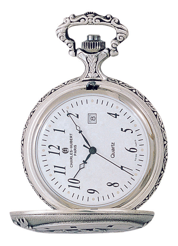Charles Hubert Full Hunter Quartz Pocket Watch 3530