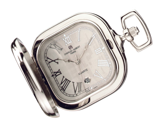Charles-Hubert Two-Tone Full Hunter Quartz Pocket Watch 3555
