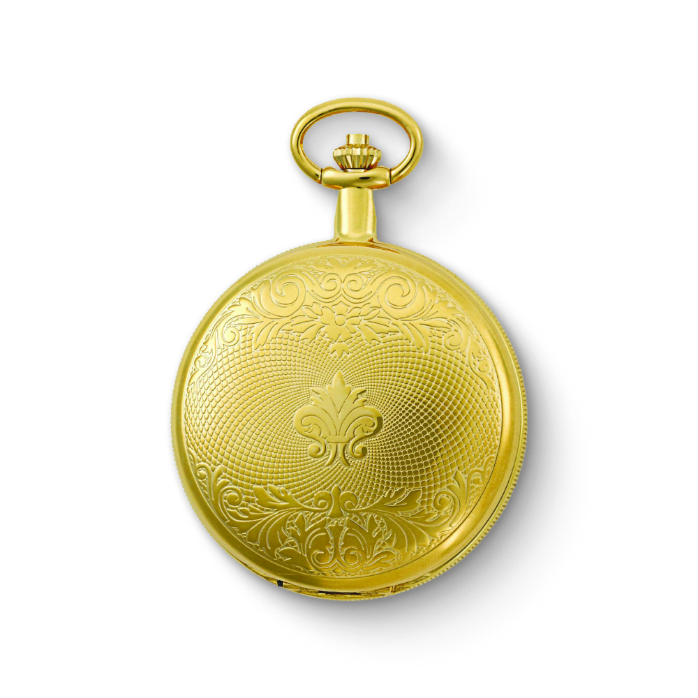 Charles Hubert Gold Plated Double Full Hunter Mechanical Pocket Watch 3556