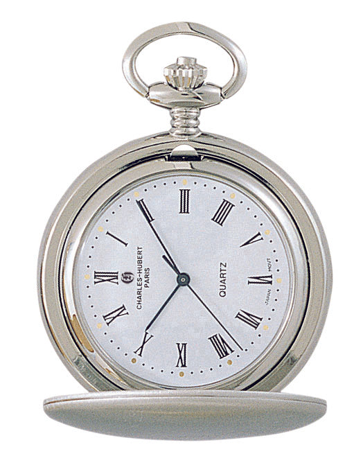 Charles Hubert Full Hunter Quartz Pocket Watch 3611