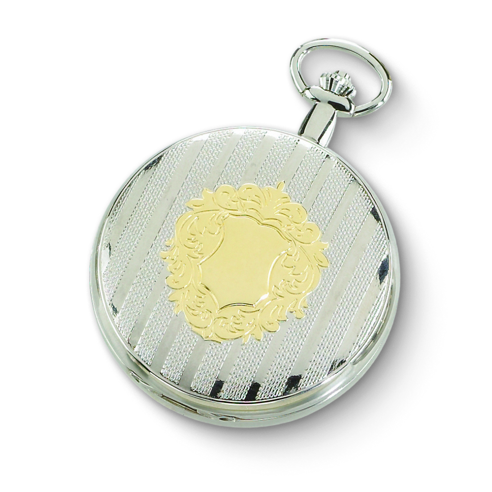 Charles-Hubert Two-Tone Full Hunter Quartz Pocket Watch 3702