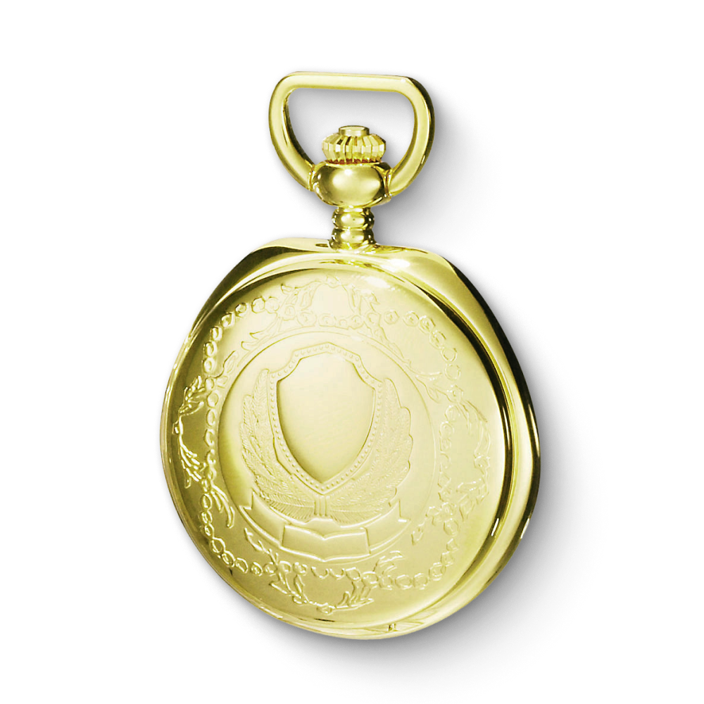 Charles Hubert Gold-Plated Full Hunter Quartz Pocket Watch 3781
