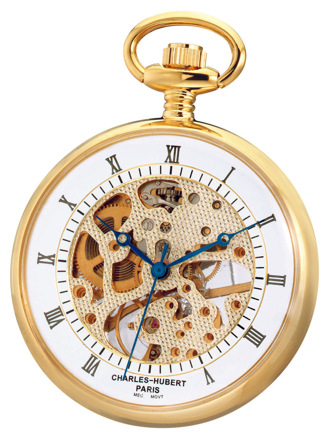 Open face mechanical pocket watch best sale