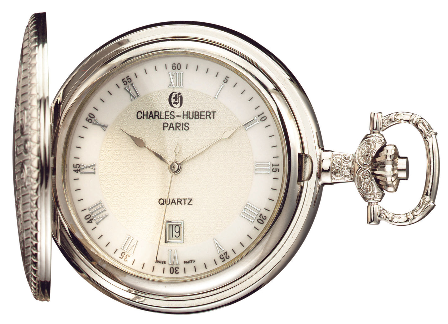 Charles Hubert Full Hunter Quartz Pocket Watch 3818