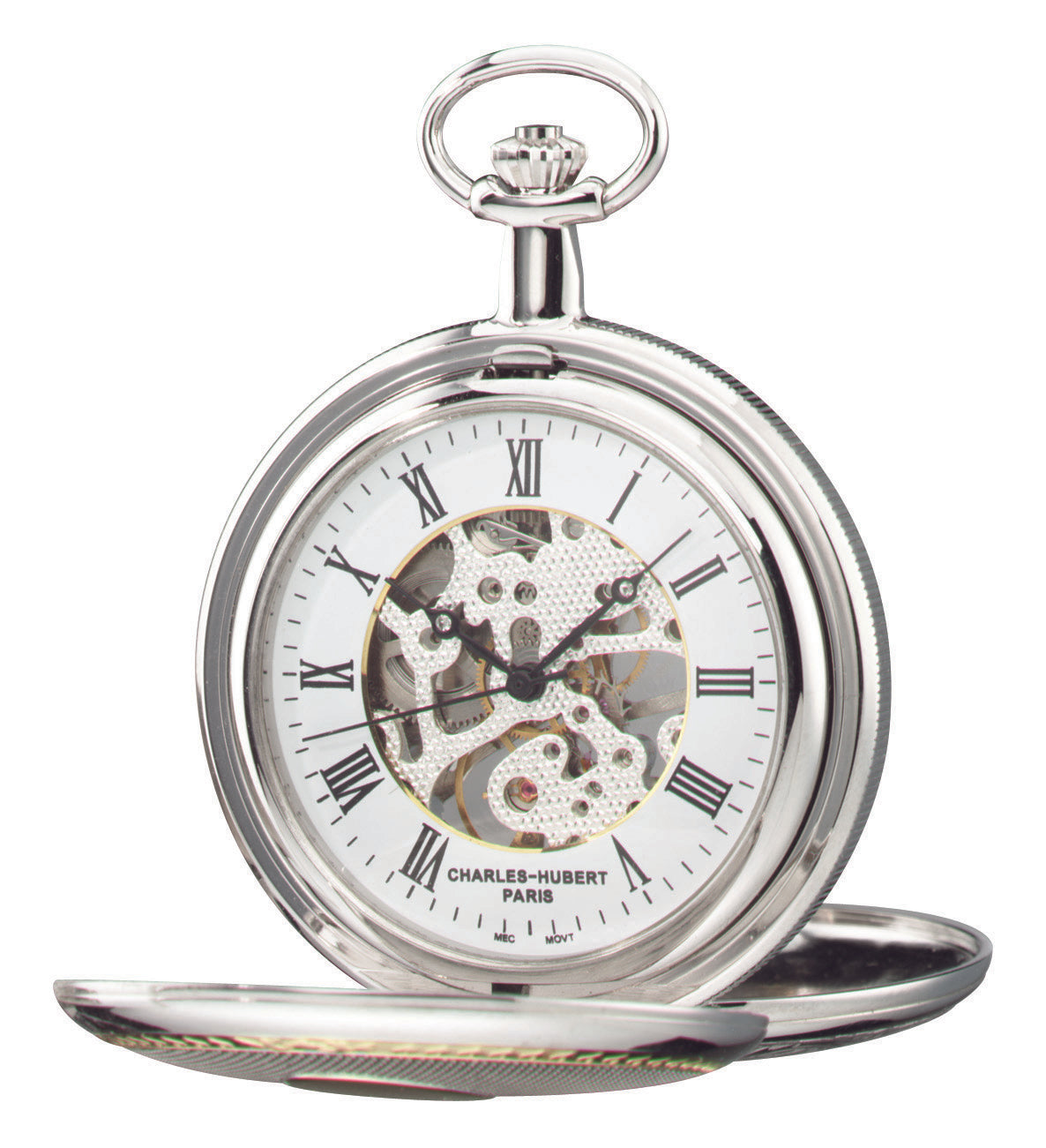Charles-Hubert Double Full Hunter Mechanical Pocket Watch 3819