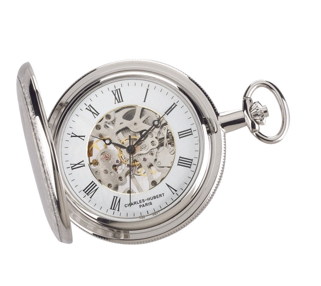 Charles-Hubert Two-Tone Full Hunter Mechanical Pocket Watch 3860