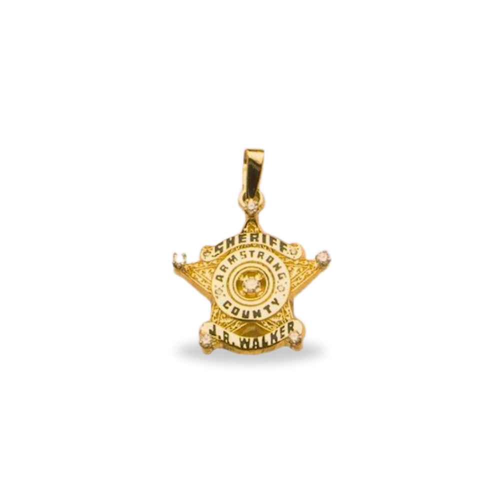 Armstrong County Sheriff Department Star Badge Pendant With Diamond