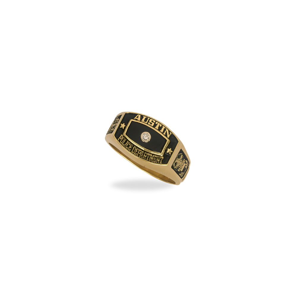Austin Police Department CSP Ring With Onyx