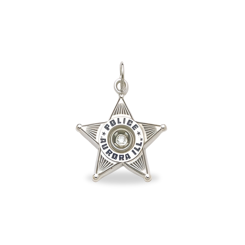 Aurora Police Department Star Badge Pendant