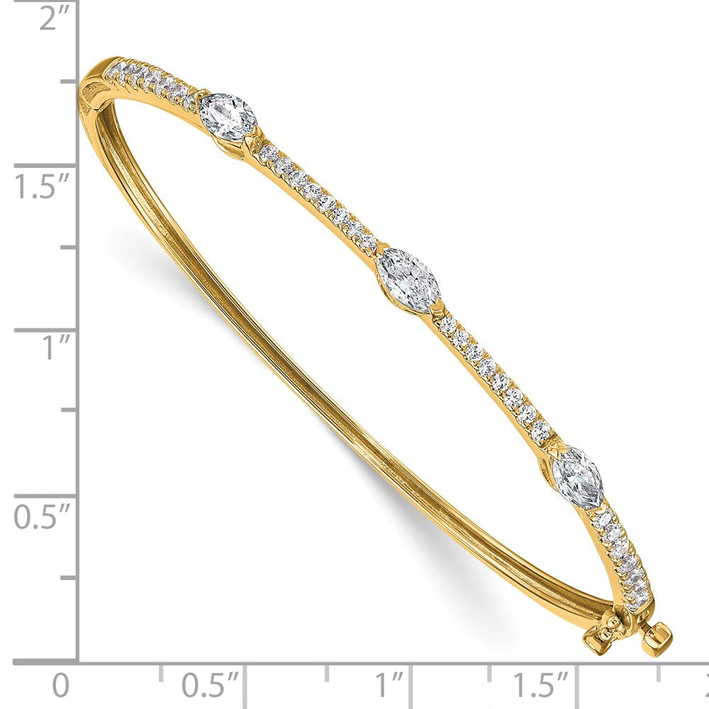 True Origin Lab Grown Diamond VS+ F+ 6.75 in Complete Hinged Bangle