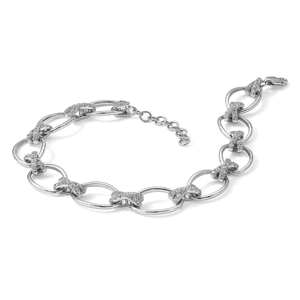 True Origin Lab Grown Diamond VS+ F+ 7 in with 1 in extension Complete X and O Bracelet