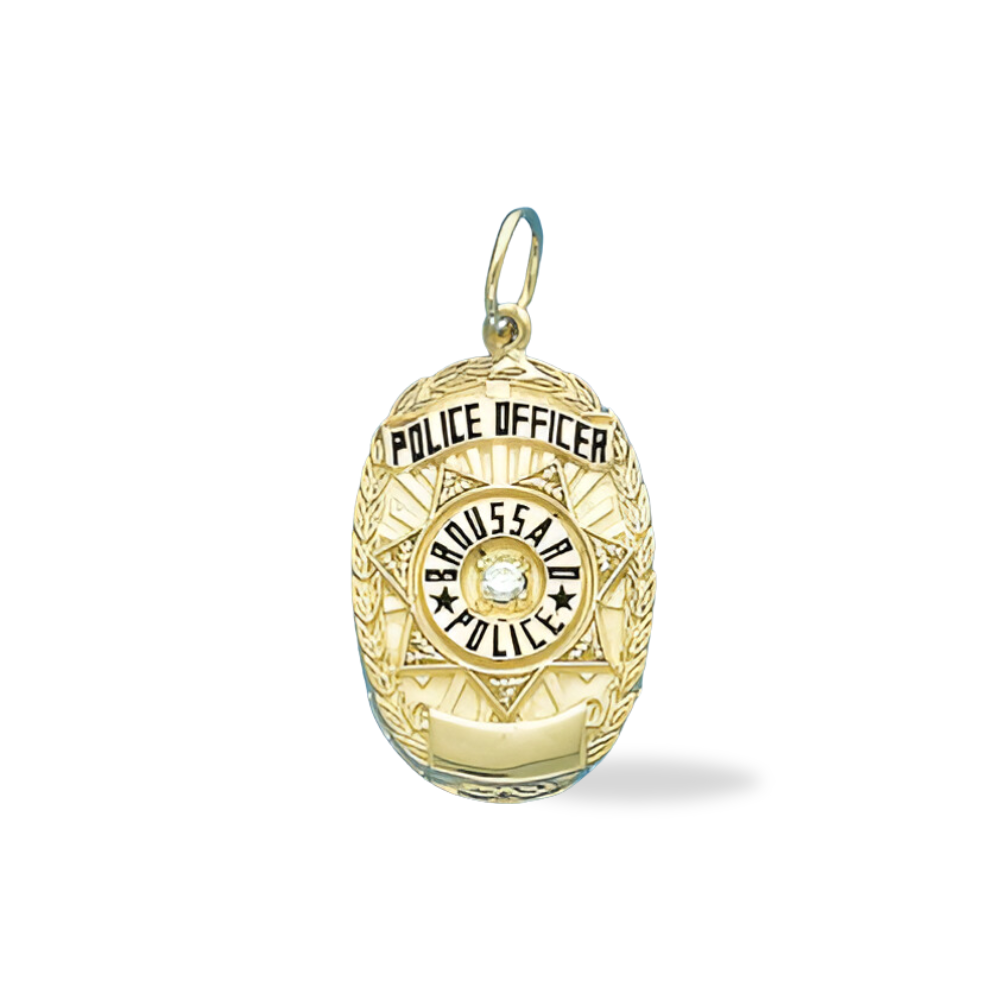 Broussaro Police Department Badge Pendant