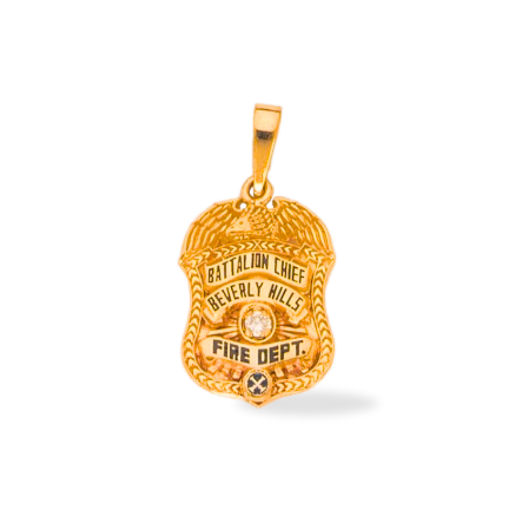 Beverly Hills Fire Department Badge Pendant