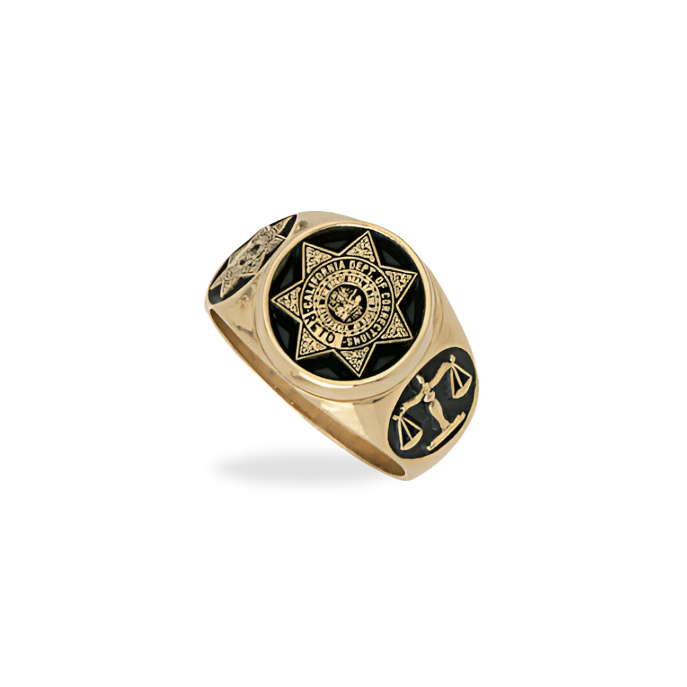 California State Department of Corrections Inset Badge Ring