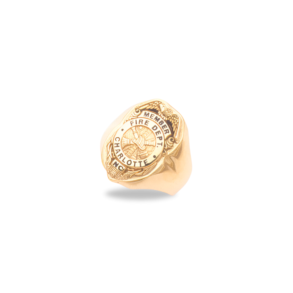 Charlotte Fire Department Badge Ring