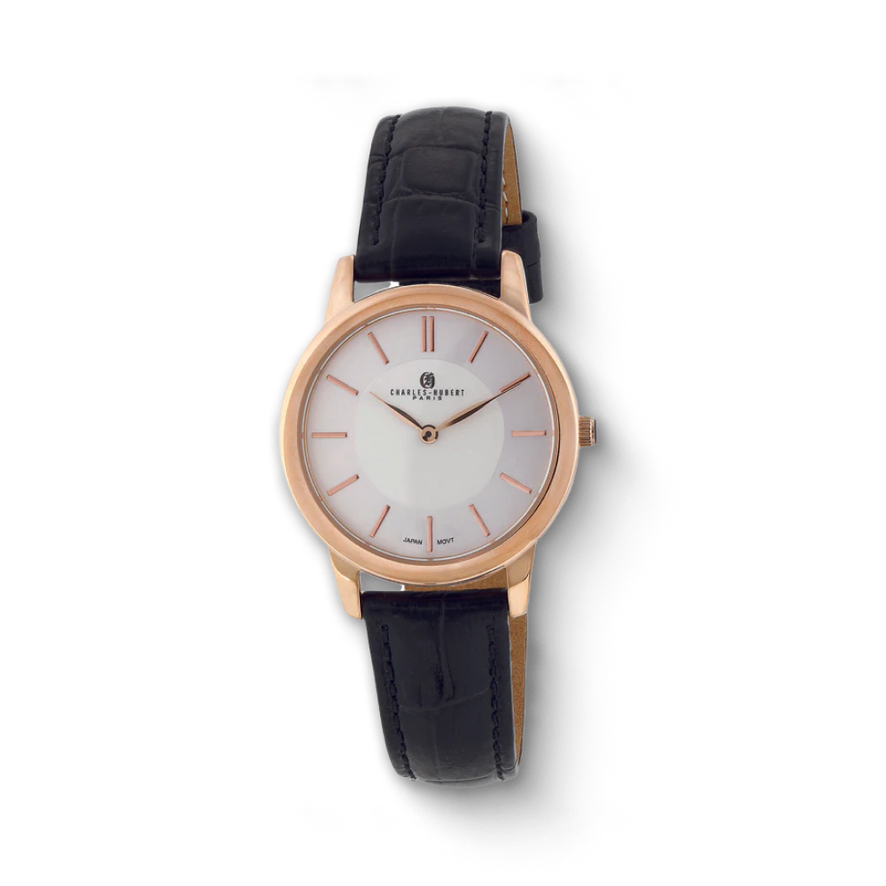 Charles Hubert Rose Gold Plated Stainless Steel Quartz Watch 7004-W