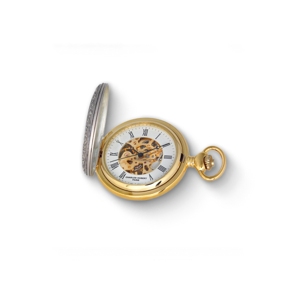 Charles-Hubert Two-Tone Full Hunter Mechanical Pocket Watch DWA010