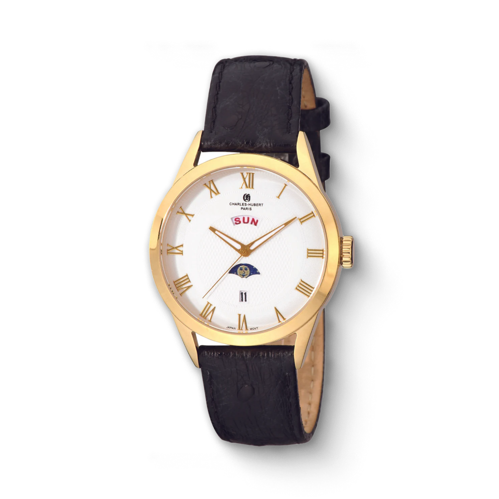 Charles Hubert Gold-Plated Stainless Steel Quartz Watch 6980-G