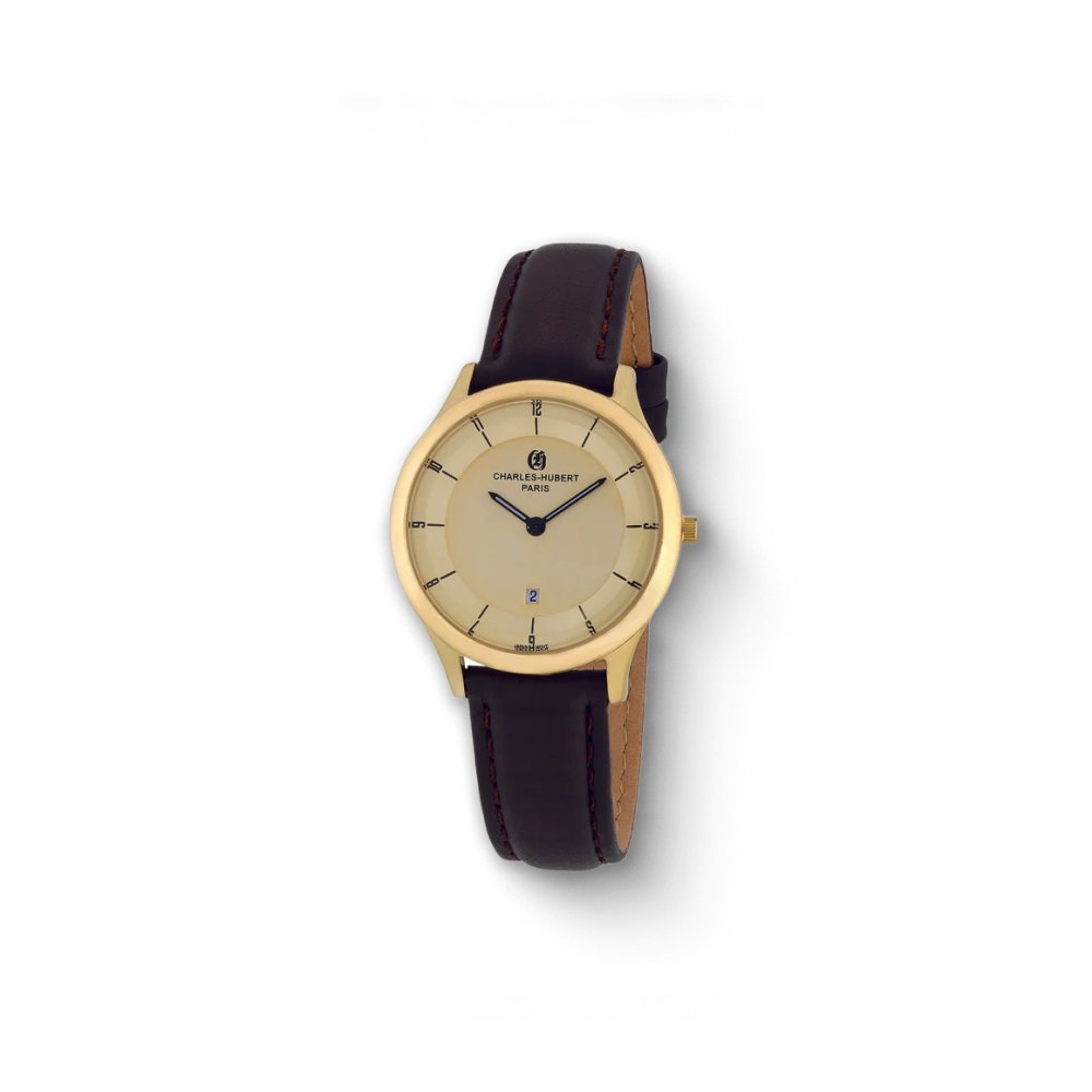 Charles Hubert Gold-Plated Stainless Steel Quartz Watch 6999-G