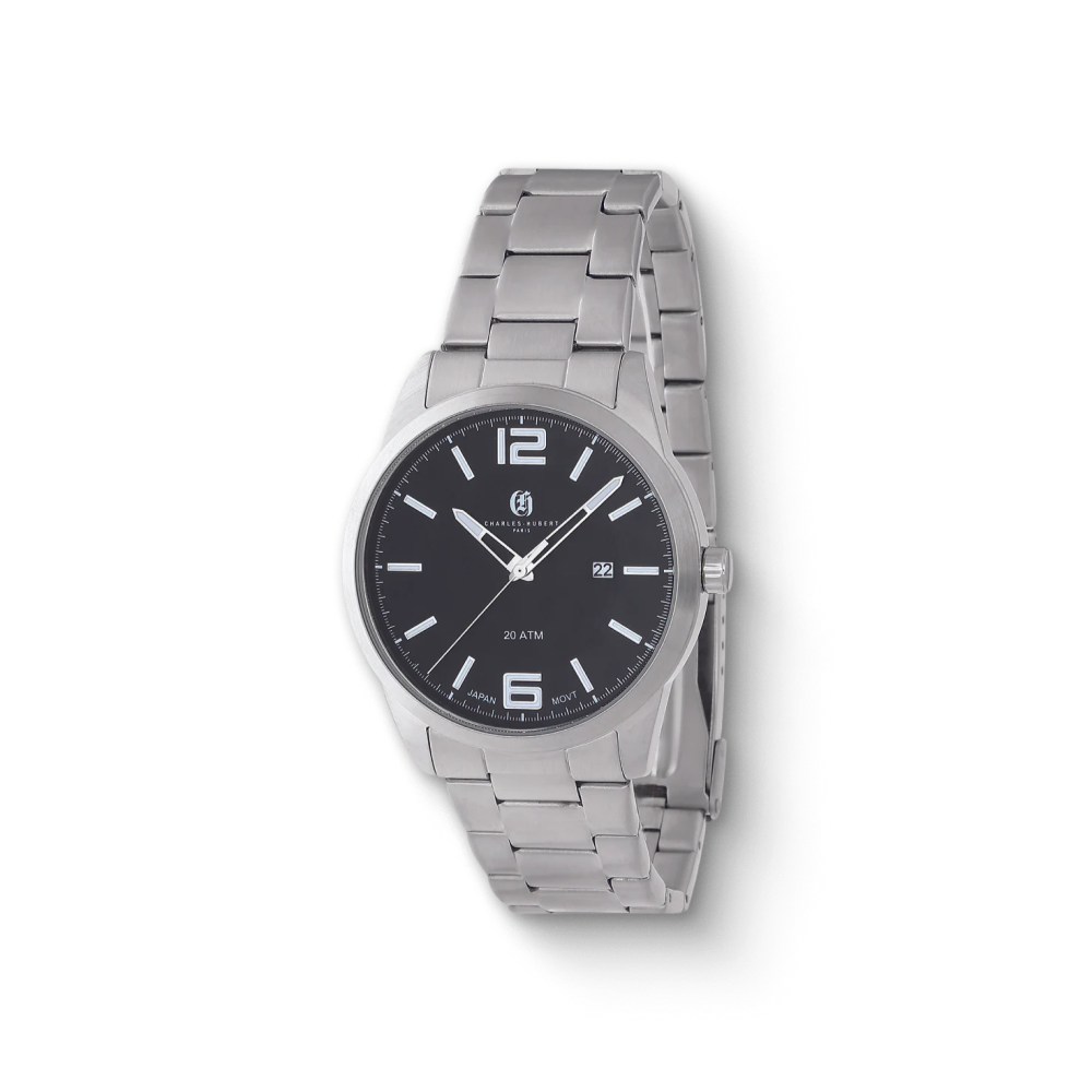 Charles-Hubert Stainless Steel Quartz Watch 4021-B