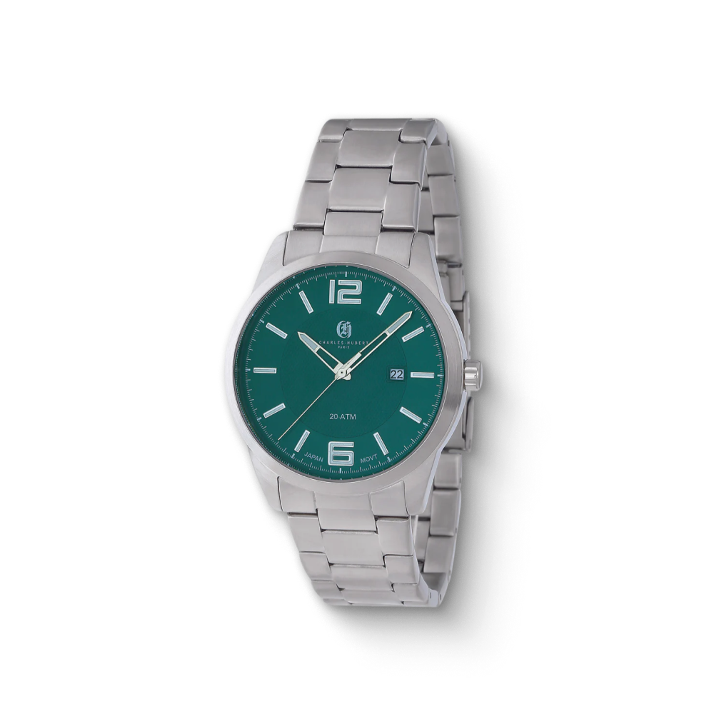 Charles-Hubert Stainless Steel Quartz Watch 4021-GN