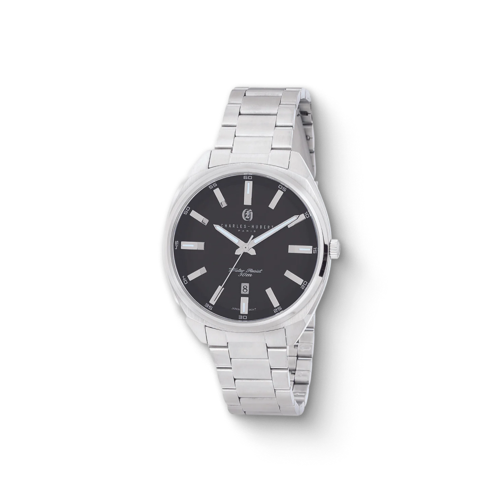 Charles-Hubert Stainless Steel Quartz Watch 4023-B