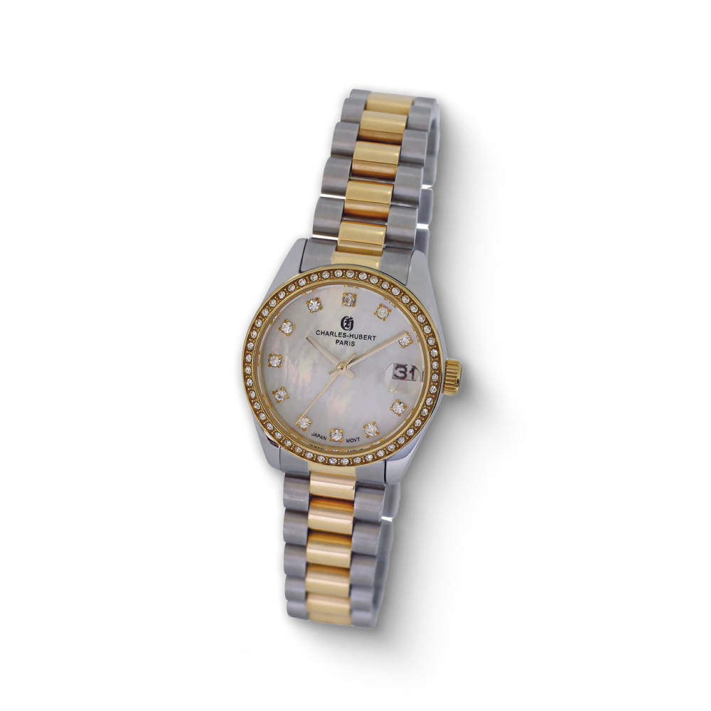Charles-Hubert Two-Tone Stainless Steel Quartz Watch 6934-T
