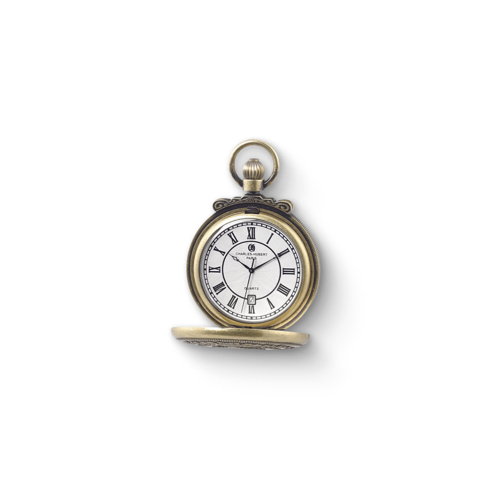 Charles Hubert Full Hunter Quartz Pocket Watch 3864-G