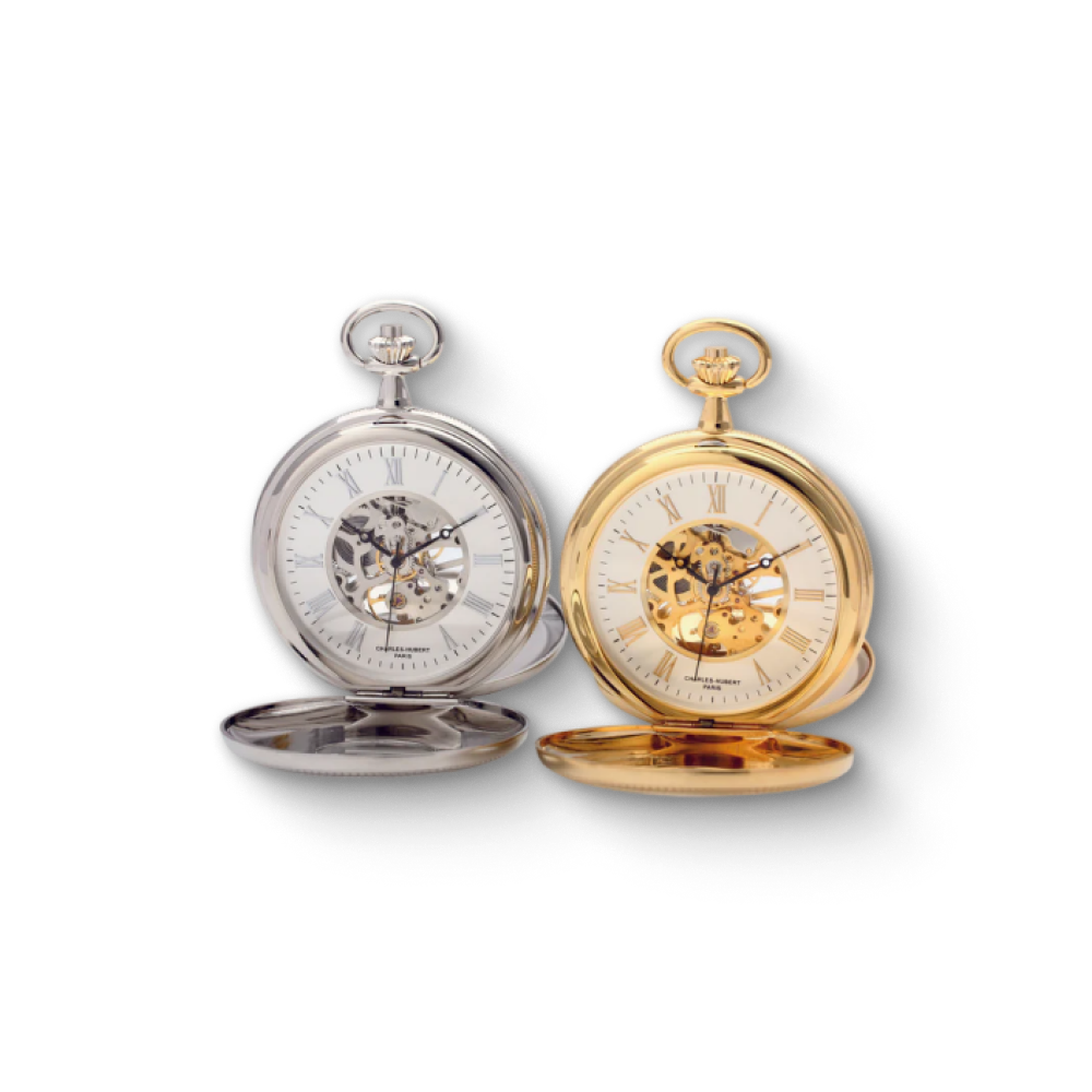 Charles Hubert Double Half Hunter Mechanical Pocket Watch 3953-W