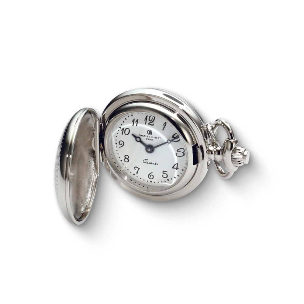 Charles Hubert Full Hunter Quartz Pendant Watch 6821