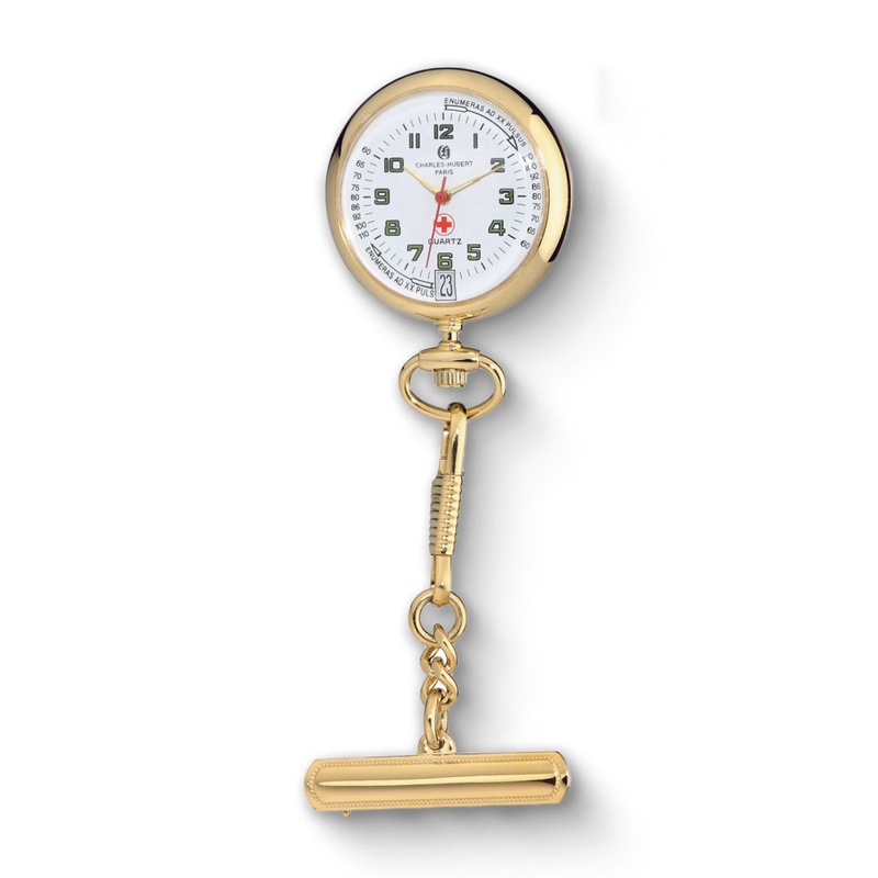 Charles Hubert Open Face Quartz Nurse Watch 6901-W