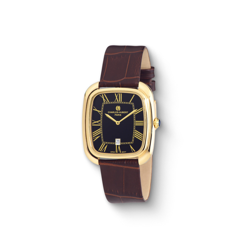 Charles Hubert Gold-Plated Stainless Steel Quartz Watch 3963-G