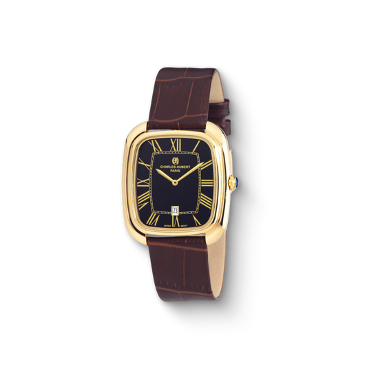 Charles Hubert Gold-Plated Stainless Steel Quartz Watch 3963-G