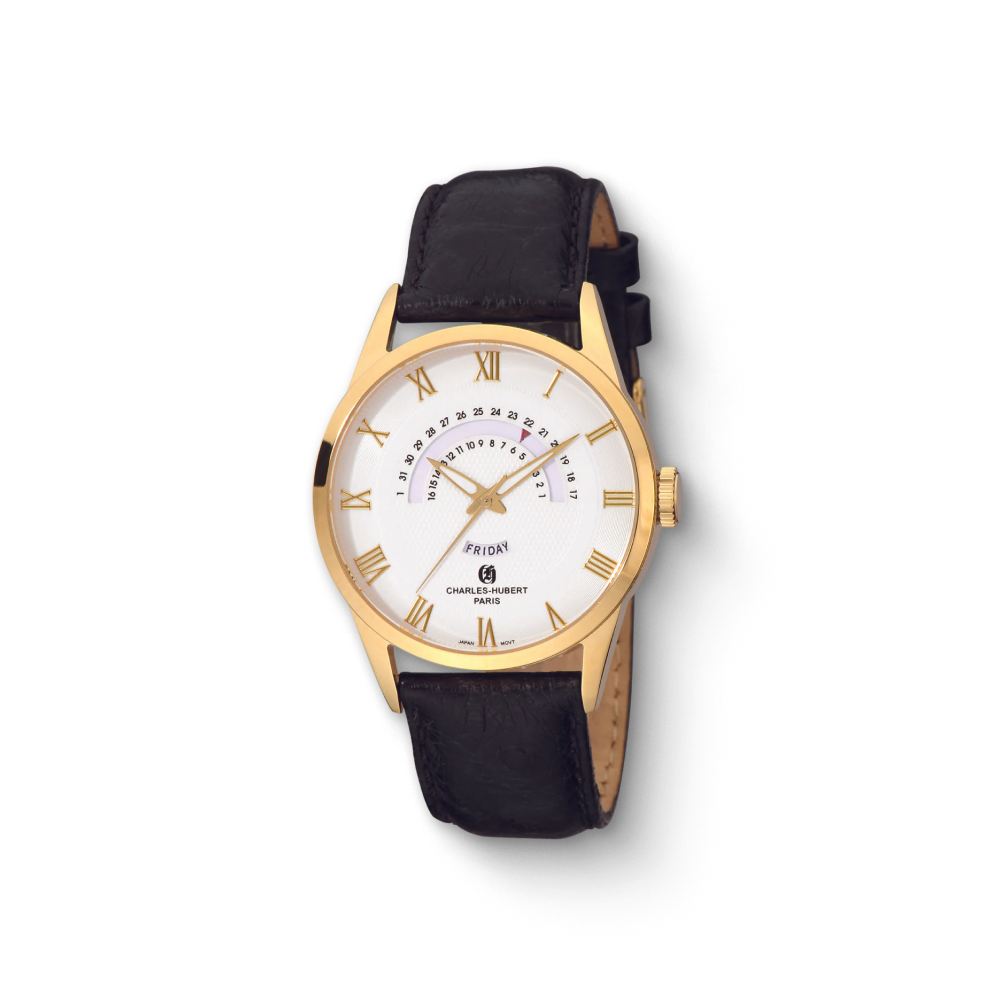 Charles Hubert Gold-Plated Stainless Steel Quartz Watch 3980-G