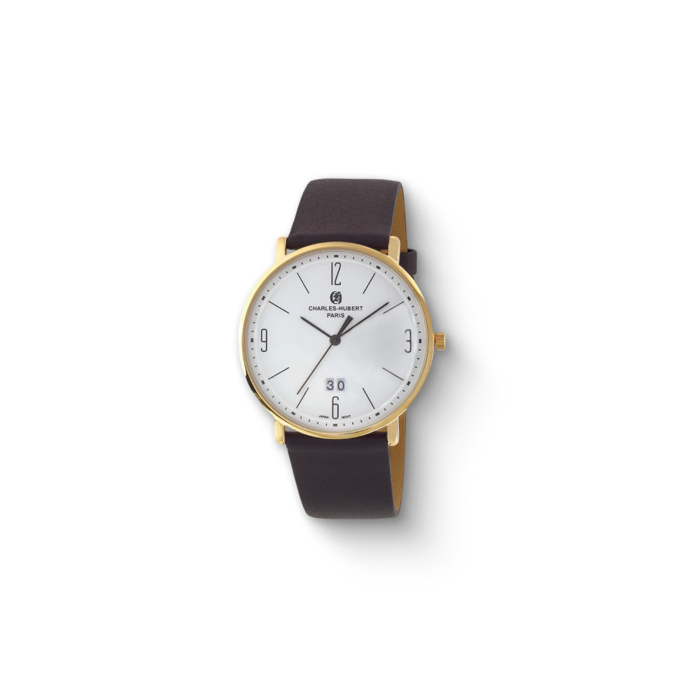 Charles Hubert Gold-Plated Stainless Steel Quartz Watch 4003-GW