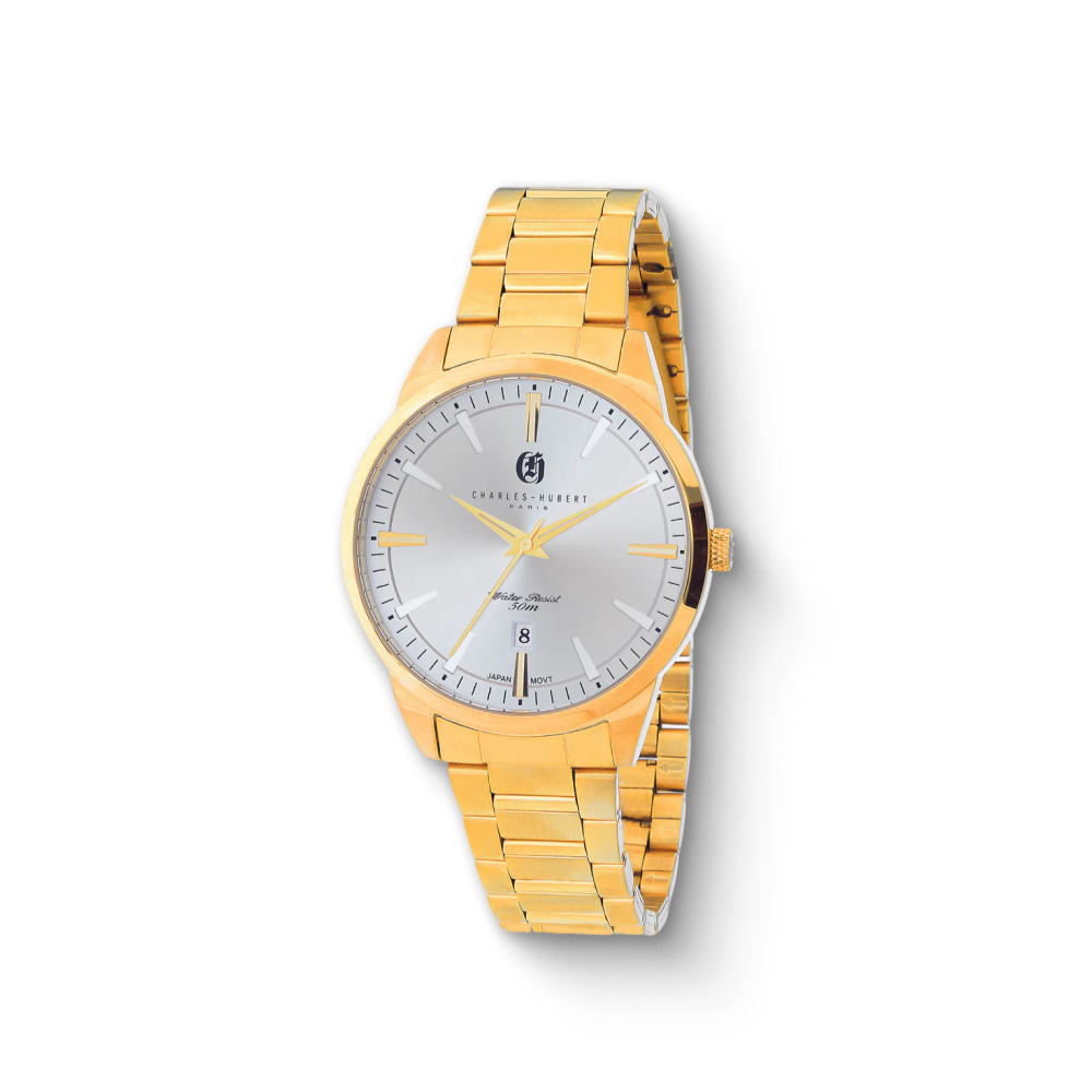 Charles Hubert Gold-Plated Stainless Steel Quartz Watch 4022-G