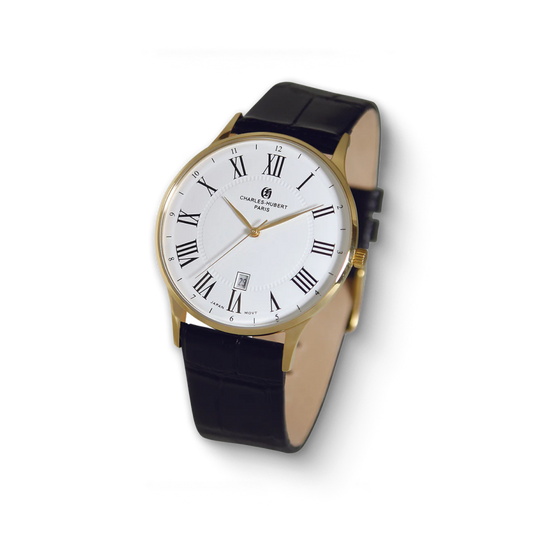 Charles Hubert Gold-Plated Stainless Steel Quartz Watch 4037-G