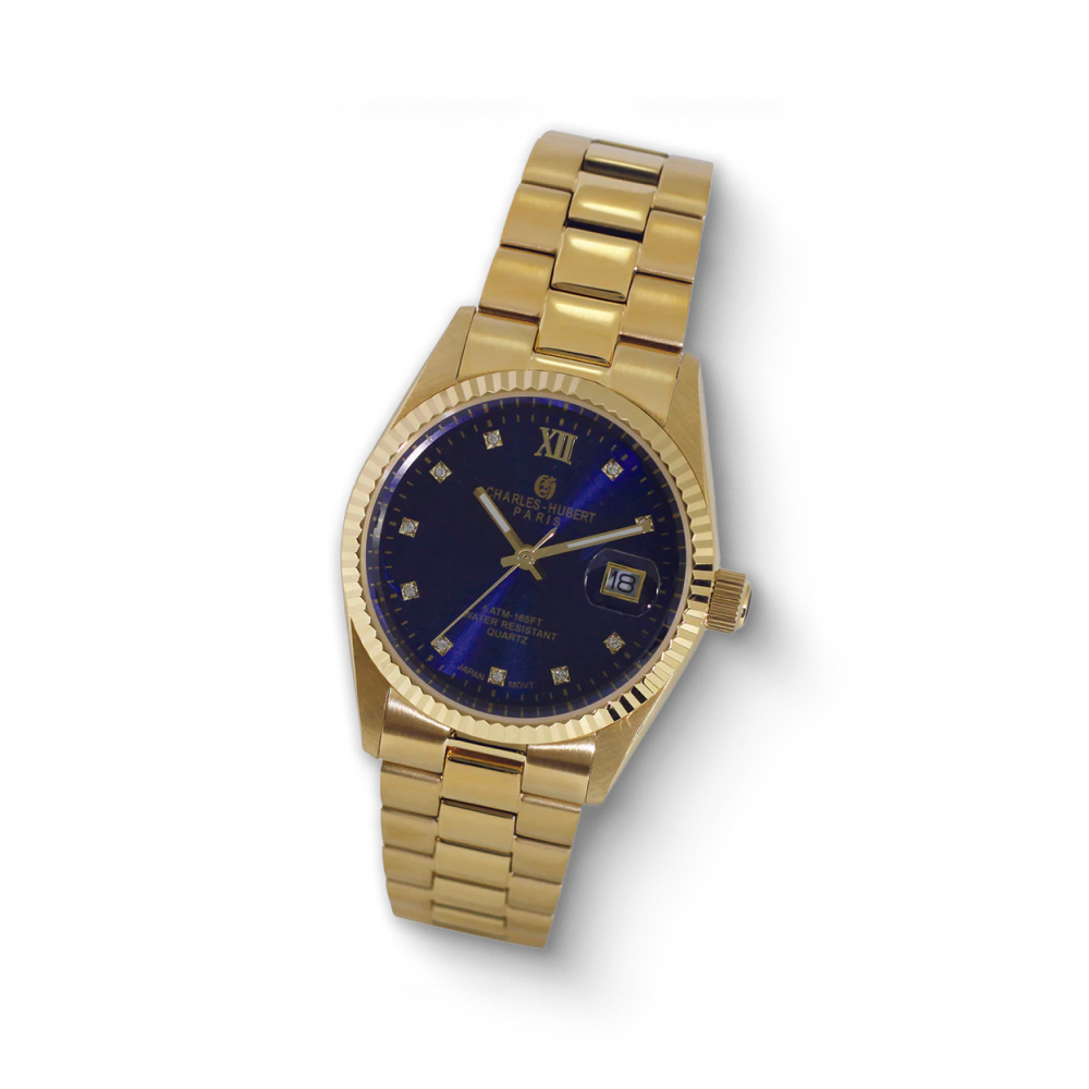 Charles Hubert Gold-Plated Stainless Steel Quartz Watch 4039-G