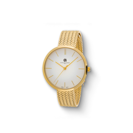 Charles Hubert Gold-Plated Stainless Steel Quartz Watch 6924-G