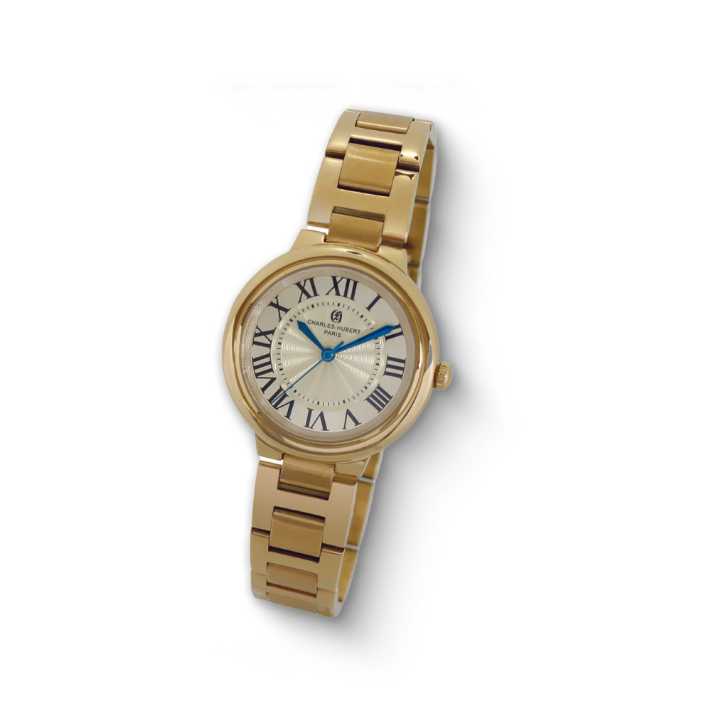 Charles Hubert Gold-Plated Stainless Steel Quartz Watch 6930-G