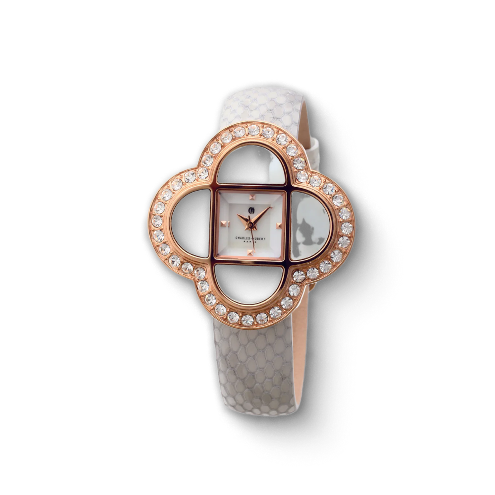 Charles Hubert Rose Gold Plated Stainless Steel Quartz Watch 6840-W