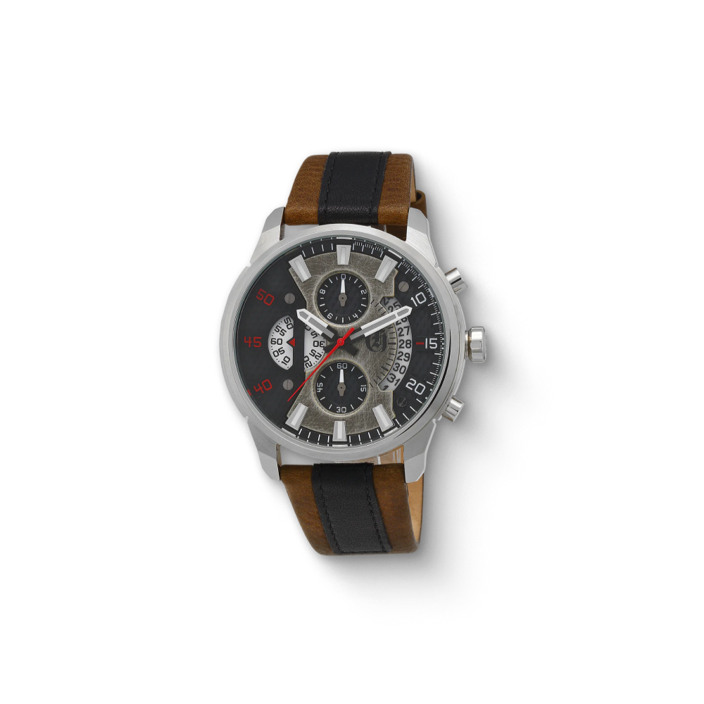 Charles Hubert Stainless Steel Chronograph Quartz Watch 4007-G