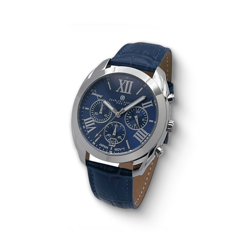 Charles Hubert Stainless Steel Chronograph Quartz Watch 4035-E