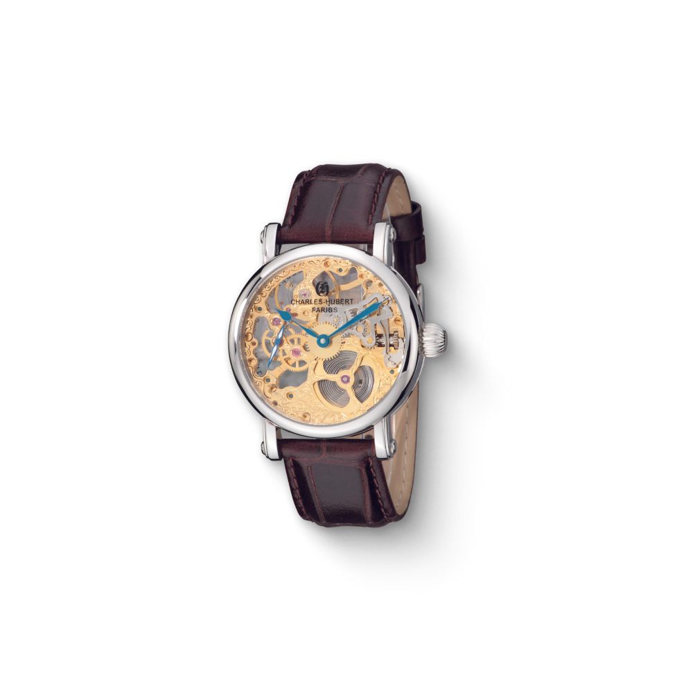 Charles Hubert Stainless Steel Mechanical Watch 3887-A