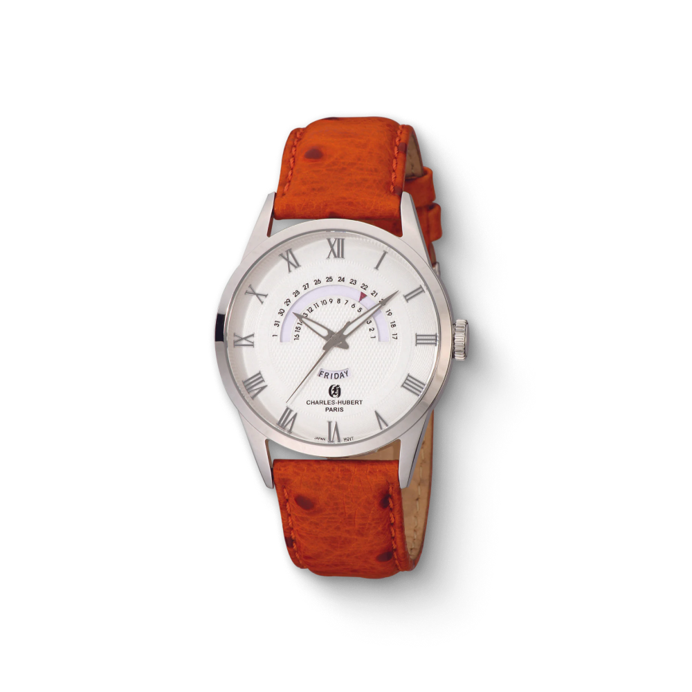 Charles Hubert Stainless Steel Quartz Watch 3980-W