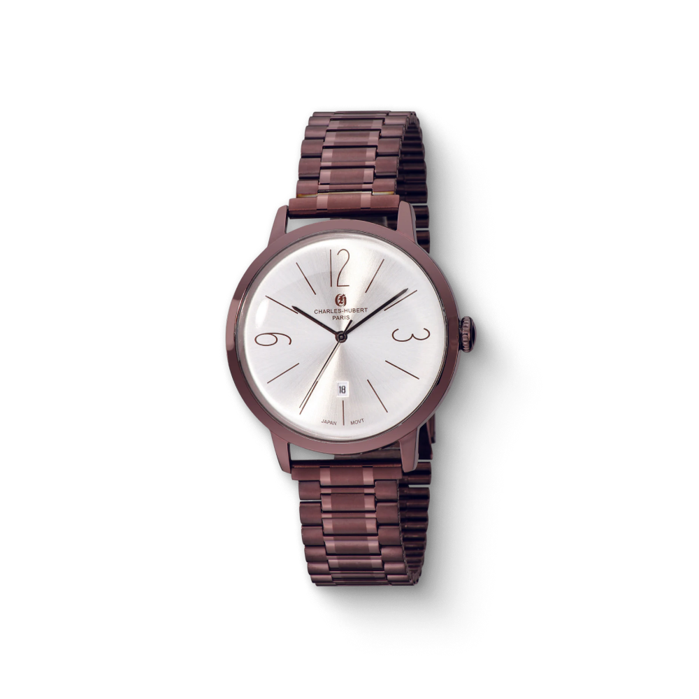 Charles Hubert Stainless Steel Quartz Watch 3984-N