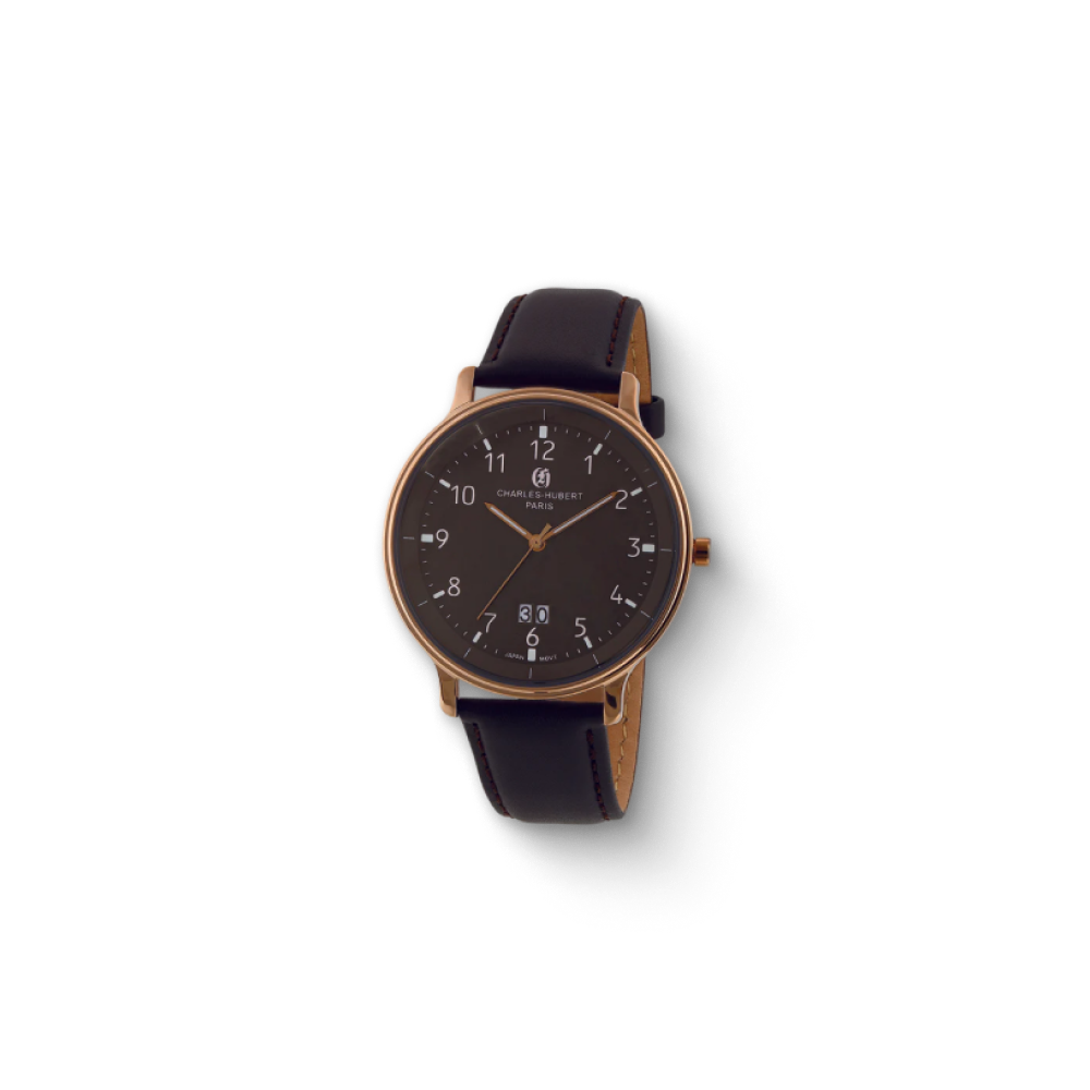 Charles Hubert Stainless Steel Quartz Watch 4000-RG