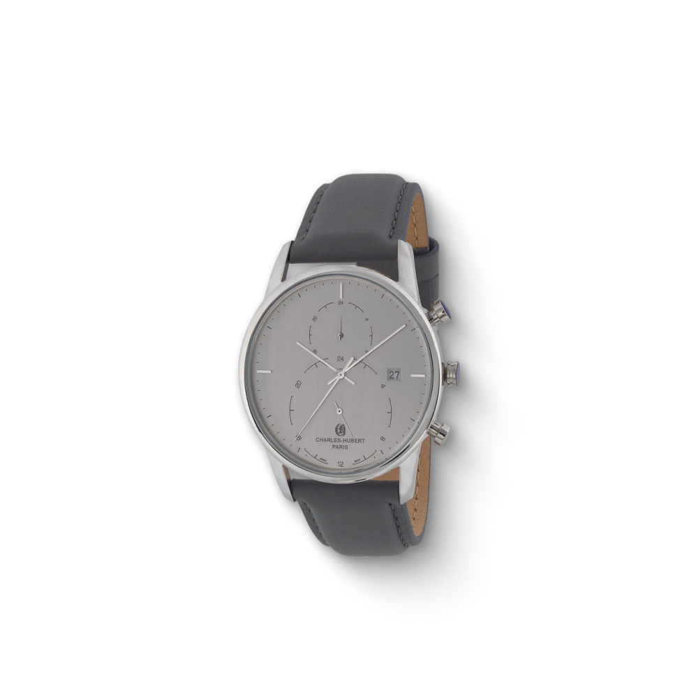 Charles Hubert Stainless Steel Quartz Watch 4001-S