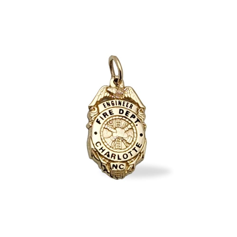 Charlotte Fire Department Badge Pendant