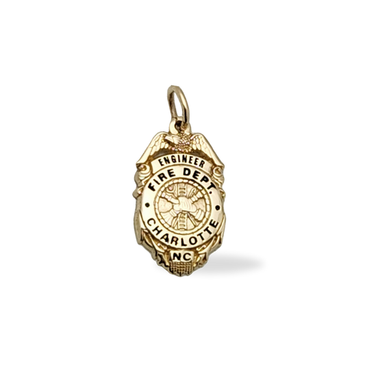 Charlotte Fire Department Badge Pendant